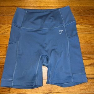 GymShark Bike Shorts with pockets Steel Grey Blue size S